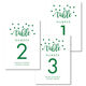 Confetti Dots Table Number Cards Image 2 of 3